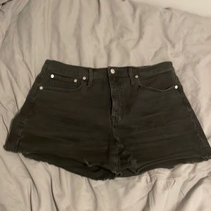 Madewell size 30 high rise denim shorts black